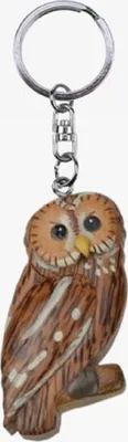Produktbild von Schlüsselanhänger aus Holz - Fleckenkauz