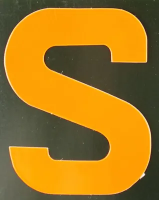 Produktbild von Conacord Reflektierender Klebebuchstabe S orange 80 mm