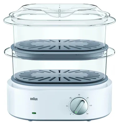 Produktbild von Braun FS 5100, 2 Korb/Körbe, Weiß, Arbeitsplatte, Drehregler, Vorderseite, 3,1 l