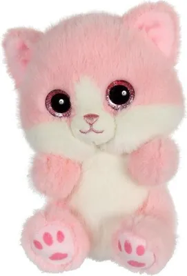 Obrázek produktu pro Plyšová hračka kočka, GIPSY TOYS CUTYDOOS PINKY, 13 cm, pudrově růžová, měkká textura, třpytivé oči