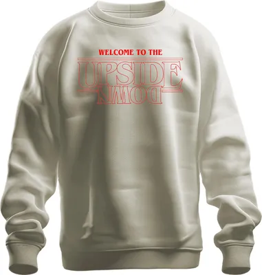 Immagine prodotto di WELCOME TO THE UPSIDE DOWN Stranger Horror 80s Retro Demogorgon Unisex Felpa Pullover, Natur, S