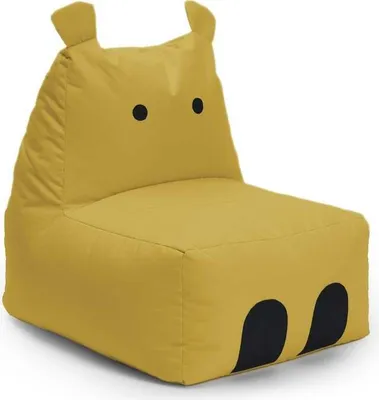 Produktbild von LUMALAND Animal Line Kindersitzsack Hippo - Senfgelb