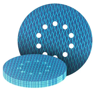 Immagine prodotto di Carta abrasiva, 13 pezzi, 225 mm, con sistema di fissaggio a velcro, 10 fori, grana 40, ossido di alluminio, per levigatrici eccentriche