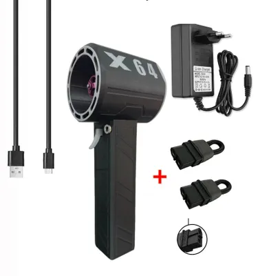 Immagine prodotto di Ventilatore turbo - Asciugacapelli - Soffiatore d'aria - Mini ventilatore - Compatto - Motore brushless - Batteria da 8000 mAh