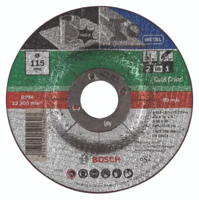 Obrázok produktu pre Príslušenstvo Bosch A 46 S BF 2609256308 Rezný a brúsny kotúč 115 mm 22,23 mm 1 ks.