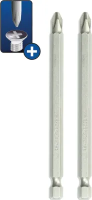 Produktbild von Schraubendreherbits Phillips PH2x100mm, 2 Stück Blisterkarte