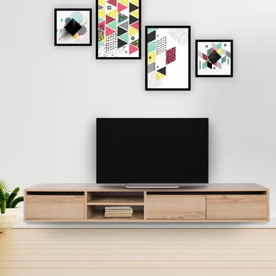 Immagine prodotto di Skye Decor, Rust, mobile TV, rovere, 100% pannelli truciolari rivestiti in melamina, 180 x 25 x 30 cm