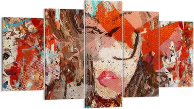 Produktbild von Bild auf Leinwand - Leinwandbild - Abstraktion modern - 160x85cm - Wand Bild - Wanddeko - Leinwanddruck - Bilder - Kunstdruck - Wanddekoration - Leinwand bilder - Wandkunst - EA160x85-3464