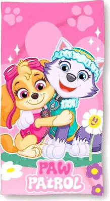 Productafbeelding van PAW Patrol "Skye en Everest" stranddoek / badlaken, 70 x 140 cm | 100% polyester