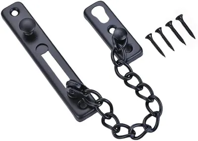Imagen del producto de Tirador de acero inoxidable, de 17 cm, con cierre de presión y resorte de seguridad, para puertas interiores