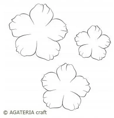 Produktbild von Agateria 5-Blüten Stempel für Scrapbooking & Basteln