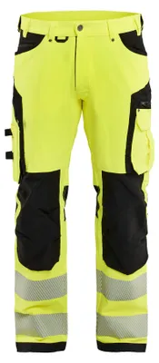 Produktbild von Blakläder High Vis Arbeitshose 4-Wege-Stretch ohne Werkzeugtaschen 1197, Farbe:High Vis Gelb/Schwarz, Größe:C56