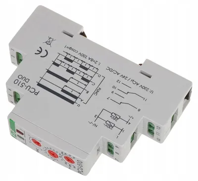 Zdjęcie produktu dla F&F | Przekaźnik czasowy PCU-510DUO - 2-polowy - 230V/24V - Elastyczne ustawienia - LED wskaźniki