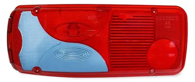 Productafbeelding van Koplampglas voor achterlicht, blauw, links, voor MAN TGA, artikelnummer 201801MCLH.