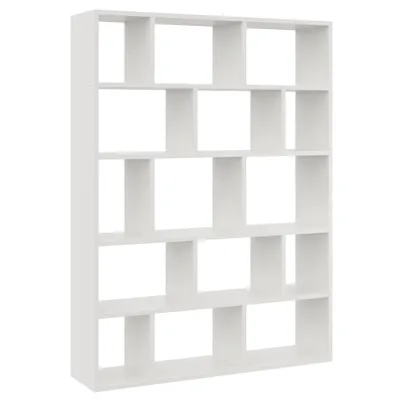 Produktbild von Bücherregal Weiß 141x105 cm – modernes offenes Regal – Wandregal für Wohnzimmer, Kinderzimmer, Büro – Regal skandinavisches Design