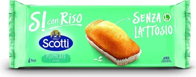 Produktbild von 3x Riso Scotti PlumCake con Riso Senza Lattosio Pflaumenkuchen mit Reis laktosefrei ( 6 x 31,7g ) 190g kuchen ohne Palmöl ohne Milchproteine