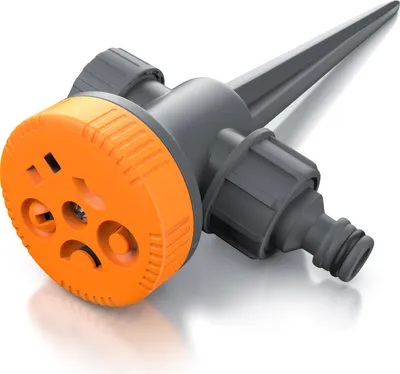 Produktbild von Brandson 1x Rasensprenger 5 Fach Rasensprinkler, Flächenregner Garten Sprinkler, Kreis Halbkreis Viertelkreis Fächer beidseitig Strahl, Wählscheibe