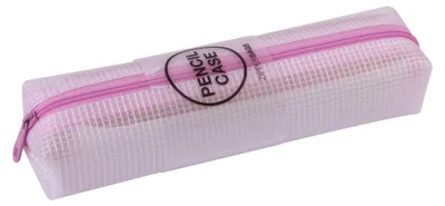 Produktbild von APLI 18697 Federmäppchen, durchscheinend, Reißverschluss, Rosa, 210 x 45 x 45 mm