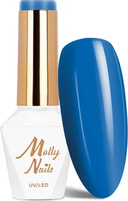 Image de Molly Nails Blue Sky Vernis à ongles hybride bleu foncé sans HEMA/DiHEMA, 8 g, n° 116