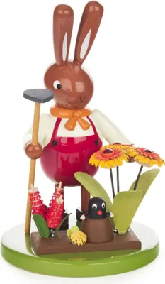 Produktbild von Osterhase mit Maulwurf groß 11,5x18,5x11,5cm NEU