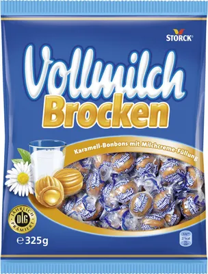 Produktbild von Storck Vollmilch Brocken Karamellbonbons mit Milchcremeüllung 325g