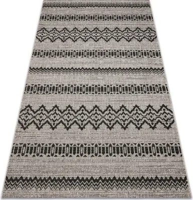 Image de TAPIS EN CORDE SIZAL FLOORLUX 20510 argentin / noir gris 240x330 cm