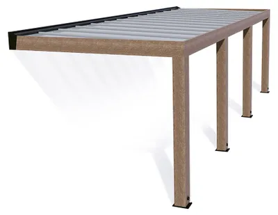 Produktbild von Palram - Canopia Helsinki 386 Terrassenüberdachung aus Holz 3x9 m