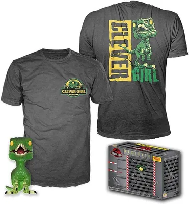 Obrázek produktu pro Funko Pop! Jurassic Park s tričkem velikost S Velociraptor 888