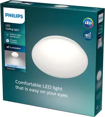 Produktbild von Philips Moire Deckenleuchte, 17 W, LED, IP20, Weiß