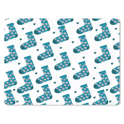 Produktbild von MuchoWow® Mauspad Mousepad Socken - Schnittmuster - Herzen 23x19 cm - Mousepads - Maus Mat - Pad - Mausunterlage - Schreibtischunterlage - Mauspad