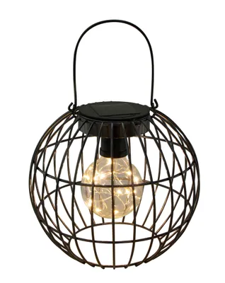 Produktbild von Dehner Solar-Drahtglühbirne, Lichtfarbe warmweiß, Ø 20.5 cm, Höhe 17.5 cm, Metall, schwarz