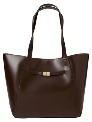 Productafbeelding van Marc O'Polo Leer shopper schoudertas Tessa Shopper Brown donkerbruin