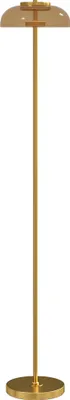 Produktbild von LED Stehlampe Wohnzimmer, Stehleuchte mit 3000 K warmem Licht, Fußschalter, 25 x 25 x 134 cm, Messing