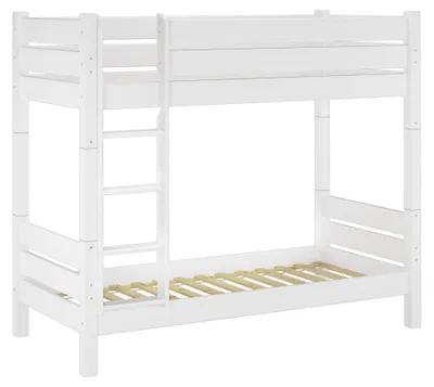 Produktbild von Etagenbett für Erwachsene wählbares Zubehör 80x200 weiß Nische 100 teilbar V-60.16-08WT100Rollrost inkl.