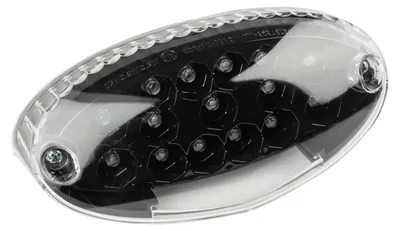 Zdjęcie produktu dla Reflektor tylny STR8 czarny, LED, pasujący do Peugeot Ludix One 50, Blaster Radical 50