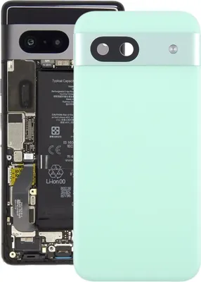 Image de Pour Google Pixel 8a couvercle de la batterie Backcover avec lentille de la caméra pièce de rechange vert