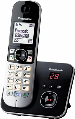 Produktbild von PANASONIC KX TG6821 Drahtlose Anrufbeantworter Schwarz Schnurlos