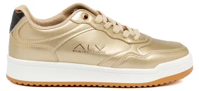 Produktbild von Alviero Martini Damen Sneaker, weiß, goldfarben, mit Polyurethan-Plateau