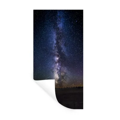 Produktbild von MuchoWow® Wandtattoo Wandsticker Wandaufkleber Milchstraße am dunklen Himmel 40x80 cm Selbstklebend und Repositionierbar - Repositionierbar - Wasser abweisend