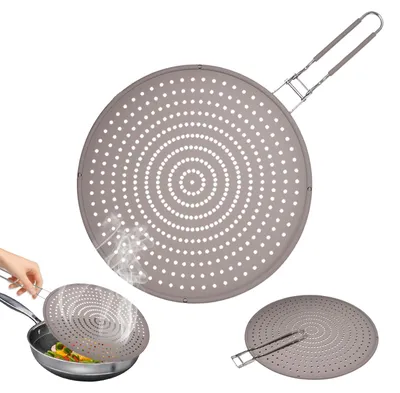 Immagine prodotto di Protezione antischizzi in silicone, 32 cm, ideale per proteggere da schizzi di grasso