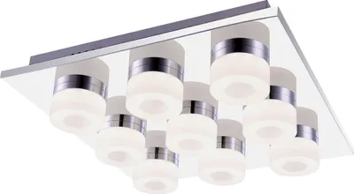 Produktbild von LED Deckenleuchte, 9-Flammig, chrom, satiniert, L 36 cm