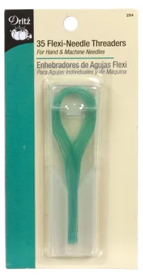 Flexi-Nadel-Einfädler-Set, 35 Stück, Acryl, mehrfarbig