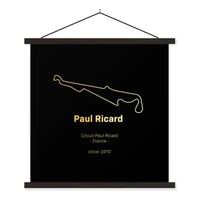 Produktbild von MuchoWow® Textilposter Frankreich - Formel 1 - Rennstrecke 120x120 cm mit schwarzem Rahmen - Aufhängungsset