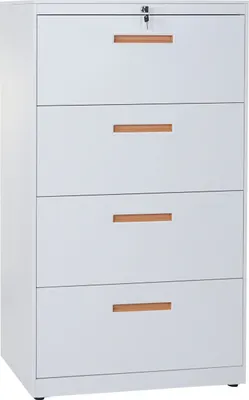 Obrázok produktu pre Závesná kartotéka HWC-A10, kartotéka kancelárska oceľová skriňa, A4 uzamykateľná ~ 132x76x46cm biela