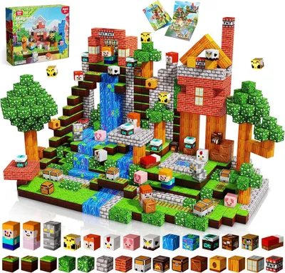 Produktbild von Magnetische Bausteine 200 Stück, Naturthema, für Kinder 3-9 Jahre, Lernspielzeug