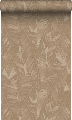Zdjęcie produktu dla Origin Wallcoverings tapeta flizelinowa z ekoteksturą liście bananowca beżowo-brązowym 50 x 900 cm