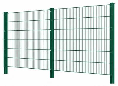 Produktbild von Doppelstabmattenzaun-Set 8/6/8 mit Abdeckleiste