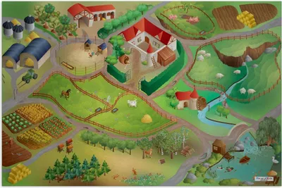 Produktbild von Spielteppich Farm Connect 100 x 150 cm