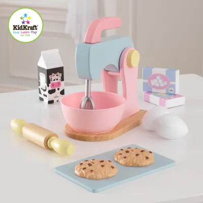 Produktbild von KidKraft 63371 Backset in Pastellfarben / Küchenspielzeuge ; Maße (LxBxH): 19  cm x 11 cm x 20