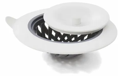 Produktbild von Verk 24357 Silikon-Abflusssieb, grau-weiß